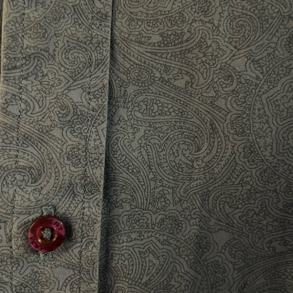 Robert Graham Blue Print Button-Up Shirt, size M - Picture 3 of 12